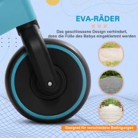 AIYAPLAY loopfiets voor kinderen van 1,5 tot 3 jaar, lichtgewicht: slechts 3,5 kg, in hoogte verstelbare stoel, metalen frame, blauw(m-6)