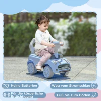 AIYAPLAY Loopauto voor Kinderen, Anti-Kantelbeveiliging, Rugleuning, Toeter, Antislipzitting, Lichtblauw(m-6)