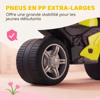 AIYAPLAY Draisienne pour Enfant, Vélo d'Équilibre avec Musique et Roues Extra-Larges, pour Filles et Garçons 18-36 Mois, Vert(m-6)