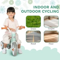 AIYAPLAY Toddler Balance Bike with No Pedal, 3 Silence Wheels for 12-36 Months Boys and Girls, Indoor Outdoor, Green(m-7)