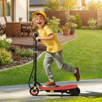HOMCOM Trottinette électrique 120 W pliable pour enfant 7-14 ans 12 Km/h max. autonomie 10 Km max. rouge(m-10)