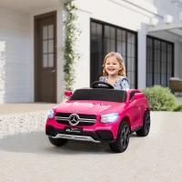 AIYAPLAY Mercedes-Benz GLC Licensed Kids Ride on Car with Remote Control, Soft Start, MP3, LED Headlights, Pink(m-10)