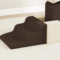 AIYAPLAY 7 Piece Kids Soft Play Set with Detachable Cover, Baby Indoor Climb and Crawl Foam Toys for Toddlers, Brown(m-9)