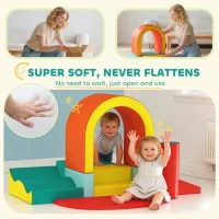 AIYAPLAY Kids Soft Play Set, 10PCs PU Leather Foam Climbing Blocks for Climb and Crawl, Educational Toys for Motor Development(m-5)