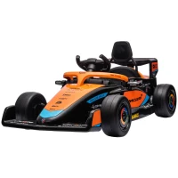 AIYAPLAY Macchina Elettrica per Bambini 3-5 Anni con Licenza McLaren, Telecomando e Clacson, 115x67x50 cm, Arancione(m-11)