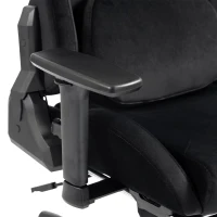 HOMCOM Silla Gaming Ergonómica con Masaje y Cojín Lumbar Calefactable, Sillón Gaming Reclinable en Lino, Reposabrazos 4D, Negro(m-8)