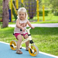 AIYAPLAY Bicicleta de Equilibrio Infantil +18 Meses con Asiento Ajustable en Altura Carga 25 kg 66,5x34x47 cm Blanco y Naranja(m-10)