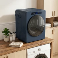 HOMCOM Mini uscător electric 1000W, 3 kg, cu display LED, 49 x 43 x 61 cm, albastru(m-10)
