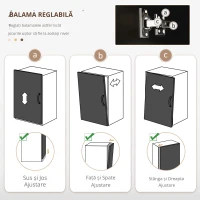 HOMCOM Cabină de bucătărie multi-depozitare 4 uși 3 sertare raft + blat mare 89L x 39,5l x 168H cm negru(m-4)
