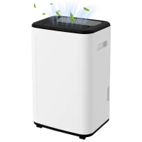 HOMCOM 6000mL Portable Dehumidifier with 24H Timer, 3 Dehumidifying Modes, 20L/Day, for Home Laundry Basement(m-10)