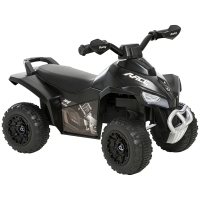 HOMCOM Quadriciclo para Crianças Carro Andador Infantil com Luzes e Música Desenho Inovador Carga 20kg 67,5x38x44 cm Preto
