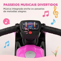 AIYAPLAY Mota de Equilíbrio Infantil sem Pedais com Música e Rodas Extra Largas para Crianças dos 18–36 Meses Rosa(m-5)