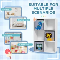 ZONEKIZ Kids Toy Box with Three Non-Woven Fabric Drawers, 61.8 x 29.9 x 91.5cm - White(m-8)