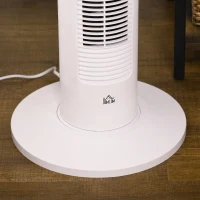 HOMCOM Ventilator turn 45W cu 3 moduri și 3 viteze, timer de 12h, din ABS și aluminiu, Ø31.5x93 cm, alb(m-9)