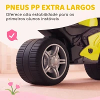 AIYAPLAY Bicicleta sem Pedais Tipo Mota com Música e Rodas Extra Largas para Crianças 18-36 Meses Verde(m-6)