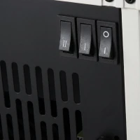 HOMCOM Șemineu Electric de Podea cu Efect de Flacără, Putere Reglabilă 600/1200W, Acoperire 10-15m², Alb(m-8)