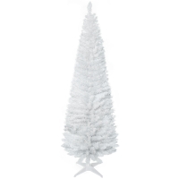 HOMCOM Albero di Natale 55cm x 55cm x 180cm Bianco