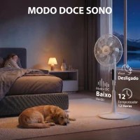 HOMCOM Ventoinha de Pé Ajustável em Altura com 7 Pás 28 Velocidades Oscilação de 75° Temporizador e Repelente de Mosquitos Branco(m-7)