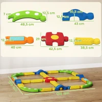 AIYAPLAY Balancebalk voor kinderen, interactief ontwerp, antislip, kunststof, Kleurrijk(m-3)