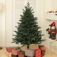 HOMCOM 5ft Artificial Spruce Christmas Tree - Green(m-10)