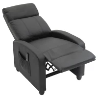 HOMCOM Poltrona Relax Massaggiante con Telecomando e 8 Programmi, Reclinazione e Poggiapiedi, 68x88x98cm, Nero(m-11)