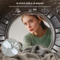 HOMCOM Pătură încălzitoare, pătură electrică, 10 niveluri de încălzire, temporizator 10H, lavabilă la mașină, 180x130cm, gri(m-4)