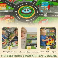 AIYAPLAY Krabbelmatte Baby, Spielmatte 160x100x0,5cm, Krabbeldecke mit Rutschfester Unterseite Stadtmotiv für Kinderzimmer(m-5)