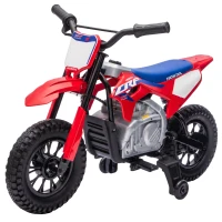 AIYAPLAY Moto Elétrica Infantil com Licença HONDA 12 V, Velocidade 3-6 km/h, Carro Elétrico Infantil 3+ anos, Vermelho e Azul(m-11)