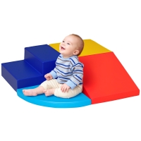 HOMCOM Blocs Motricité XL Mousse EPE PU Multicolore