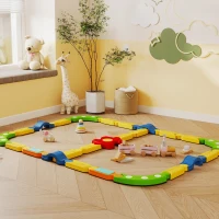 AIYAPLAY Balancebalken für Kinder, interaktives Gestell, rutschfest, Kunststoff, Bunt(m-10)
