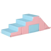 HOMCOM opvouwbaar bad met antislip pads steunstangen 2 kinderbad met afneembare hoes voor tieners ruim PP kunststof TPE blauw + wit 114 x 60,4 x 53 cm(m-11)