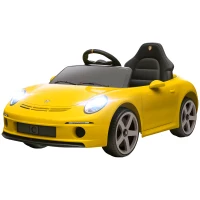 AIYAPLAY Elektrisches Aufsitzauto für Kinder, fernsteuerbar, Musik, Hupe, USB, Sicherheitsgurt, für 3-5 Jahre, Gelb(m-11)