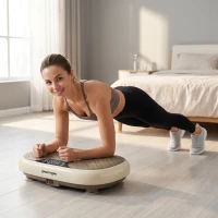 SPORTNOW Plataforma Vibratoria con 20 Niveles de Velocidad 3 Programas Pantalla LED Control Remoto para Hacer Ejercicio en Casa(m-9)