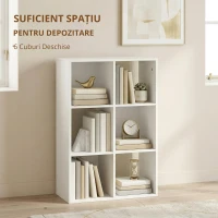 HOMCOM Raft pentru cărți, raft vertical cu 3 niveluri, raft îngust cu dispozitiv anti-răsturnare, unitate de depozitare pentru living, dormitor, birou, Alb(m-4)
