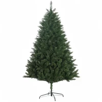 HOMCOM Brad de Crăciun artificial 180cm, cu 800 de ramuri și bază din metal, verde(m-11)