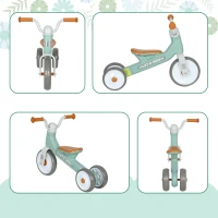 AIYAPLAY Bicicleta sin Pedales para Niños de 12 a 36 Meses con Ruedas Silenciosas y Manillares con Giro Limitado a 60°, Verde(m-9)