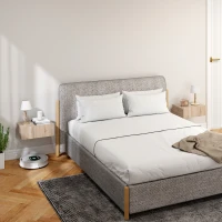 HOMCOM Set di 2 Comodini Sospesi Moderni con Cassetto in Legno, 40x30x15cm, Rovere(m-9)
