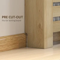 HOMCOM 95.5H x 78Wcm Radiator Cover, with Drawer - Oak(m-4)