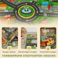 AIYAPLAY Krabbelmatte Baby, Spielmatte 200x150x0,5cm, Rutschfest Krabbeldecke mit Rutschfester Unterseite Stadtmotiv für Kinderzimmer(m-5)