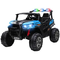 AIYAPLAY 24V Electric Ride on Car, 2-Seater Electric Car for Kids with Remote, Bluetooth, Soft Start, Suspension Spring, Blue(m-11)