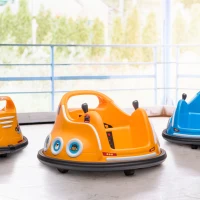AIYAPLAY Angry Bird Licensed Waltzer Car, 12V Kids Bumper Car w/ Joysticks, Remote, Music LED Lights, Orange(m-10)