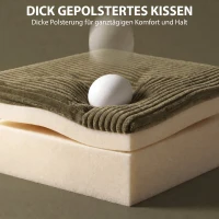 HOMCOM Schlafsofa mit verstellbarer Rückenlehne, Bettfunktion, verstecktem Stauraum und Cordbezug, Dunkelgrün(m-6)
