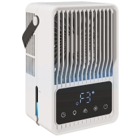 HOMCOM Portable Air Conditioner, 4-in-1 Mini Air Cooler with 3 Wind Speed, 2 Mist Mode, 7 Colour RGB Light, Black and White