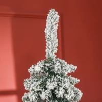 HOMCOM Brad de Crăciun înzăpezit cu 3 secțiuni și 490 de ramuri din metal și plastic, 54x54x210 cm, verde(m-8)
