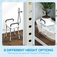 HOMCOM 57-69cm Aluminium Frame Bath Seat(m-4)