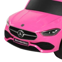 AIYAPLAY Correpasillos 3 en 1 Mercedes-Benz con licencia, barrera de seguridad, espacio de almacenamiento, claxon, 83x40x90cm, Rosa(m-7)