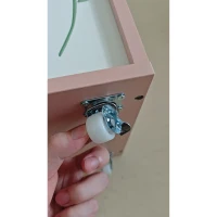AIYAPLAY Baúl para juguetes para niños 3-8 años con ruedas, 34.5L, capacidad 15 kg, 50x30x33.5 cm, para habitación, Rosa(m-5)