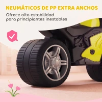 AIYAPLAY Bicicleta sin Pedales Moto Correpasillos con Música y Ruedas Extra Anchas para Niños y Niñas de 18 a 36 Meses Verde(m-6)