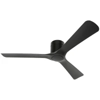 HOMCOM Ventilator de tavan reversibil cu 3 pale, 6 viteze, timer de până la 8 ore și telecomandă, negru(m-7)