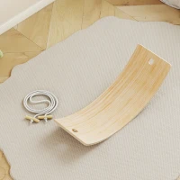 AIYAPLAY Kids Wooden Balance Board with Rope, Wooden Wobble Board with Felt for Sensory Play, for Toddler 3-6 Years Old(m-10)
